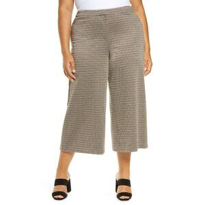 Vince Camuto Womens Multicolor Heritage Check Wide Leg Pant